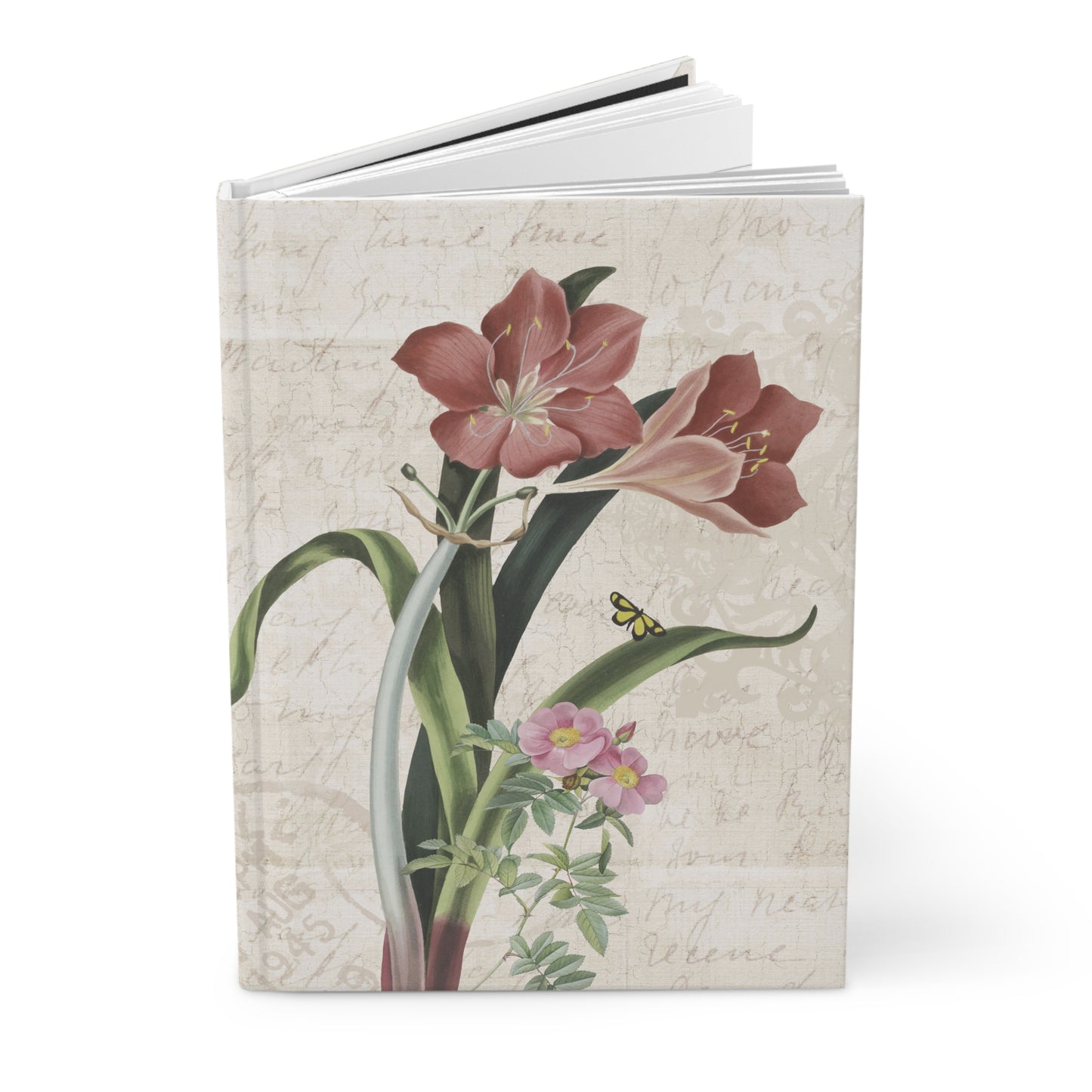 Vintage Petals Hardcover Journal